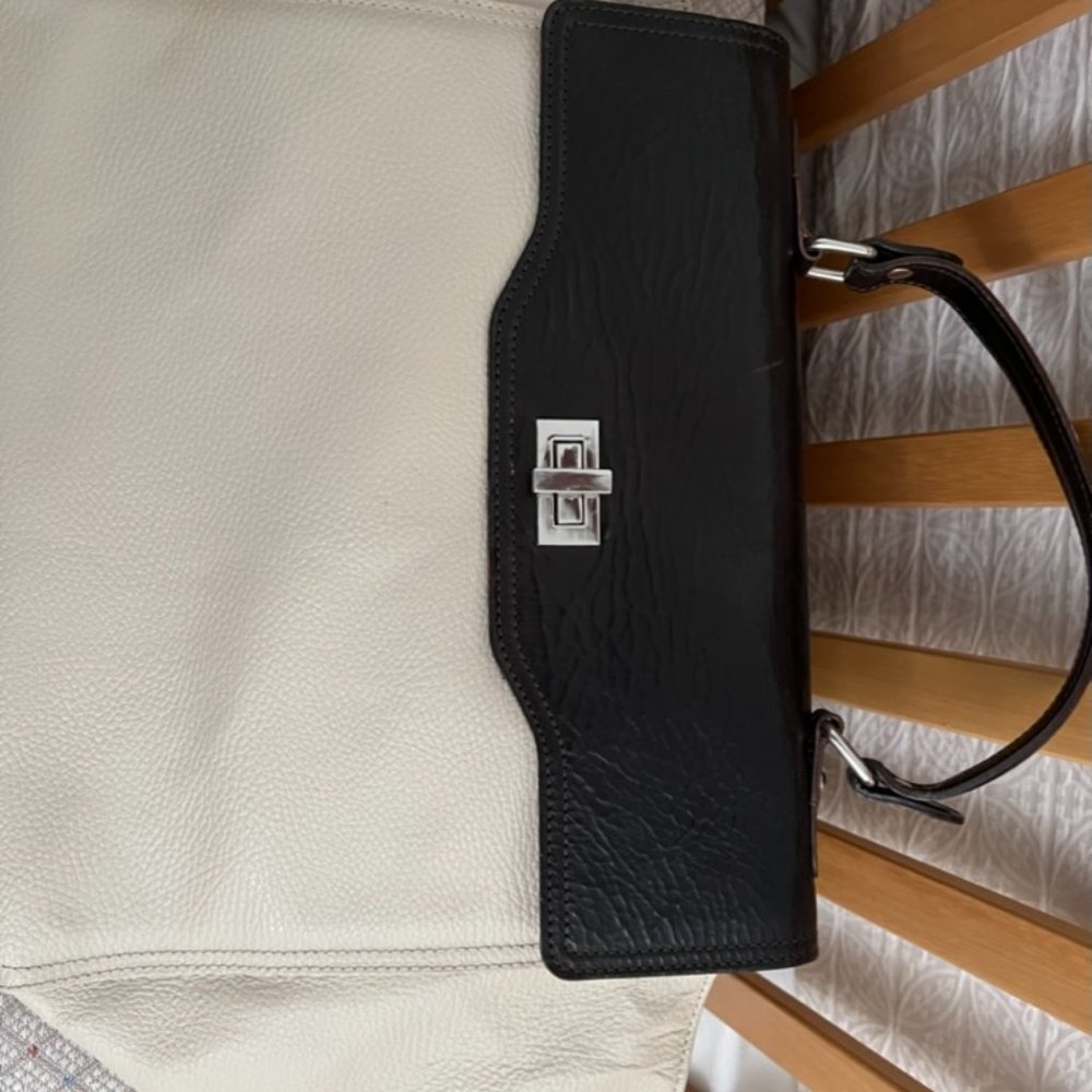 Ivory Clasp Enclosed Handbag